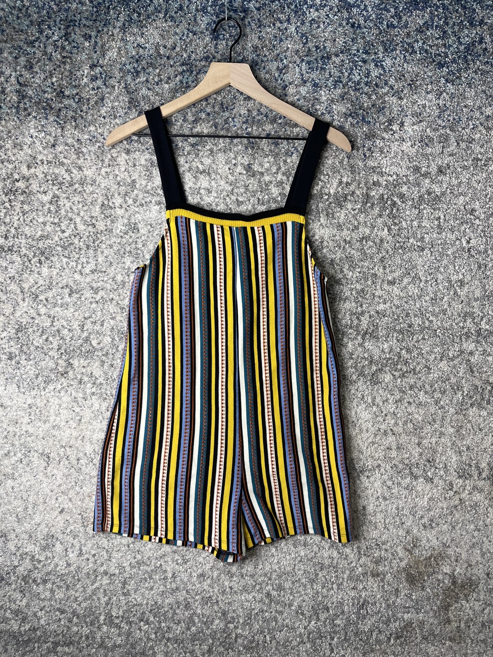 Zara Romper Womens XS Striped Sleeveless Playsuit Boho Summer Jumpsuit Festival